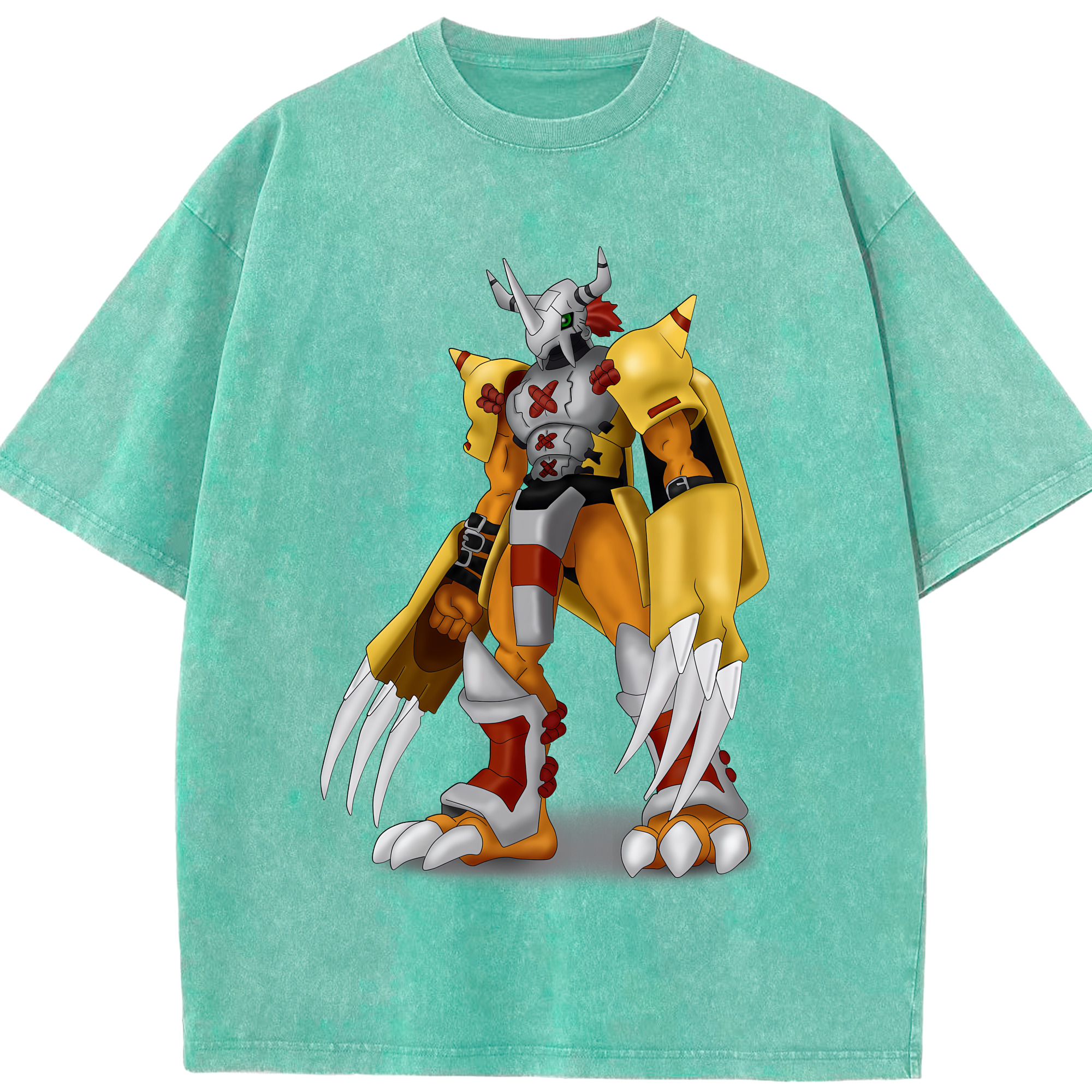 （画像用） Digimon デジタルモンスター/デジモン 綿100% ヴィンテージ風 半袖Tシャツ（フロントプリント）